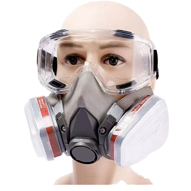 Silicone Half Gas Mask - Reusable with Goggles Anti-Dust Anti-Smog-Virus-Pollen