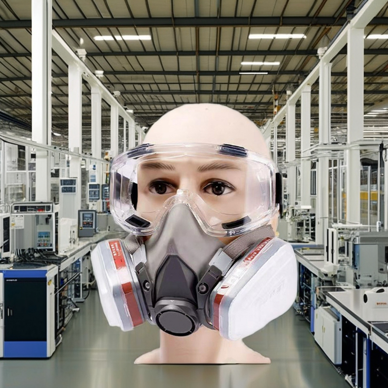 Silicone Half Gas Mask - Reusable with Goggles Anti-Dust Anti-Smog-Virus-Pollen