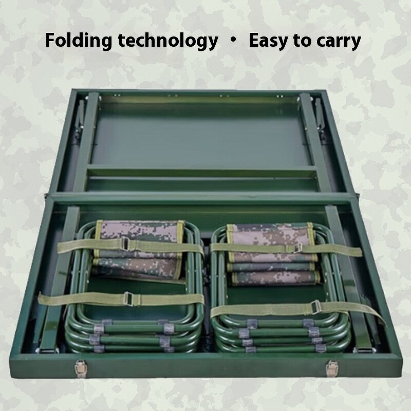 Portable Command Desk & Table - Foldable Blow Molding for Field Training