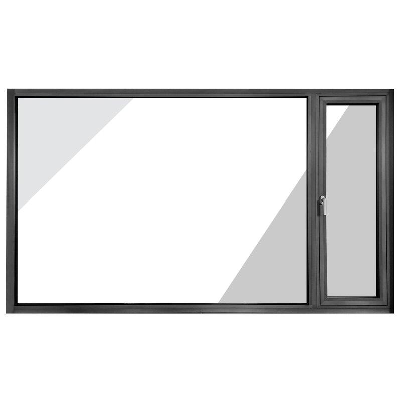Aluminum Alloy Exterior Window - with Tempered Glass & Magnetic Screen for Villa