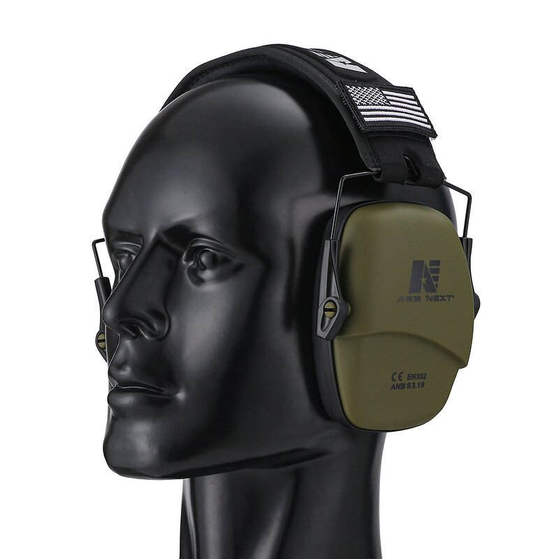 Tactical Hunting Earplugs - V30 Anti-Noise Foldable with US Flag Hearing