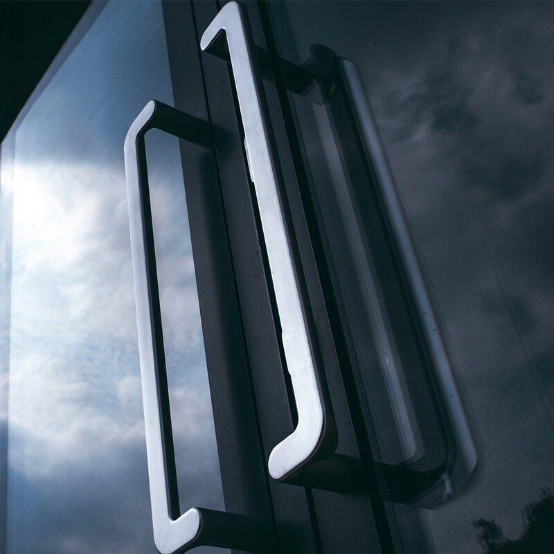 Aluminum Alloy Swing Double Door - with Tempered Glass for Villa and Hotel