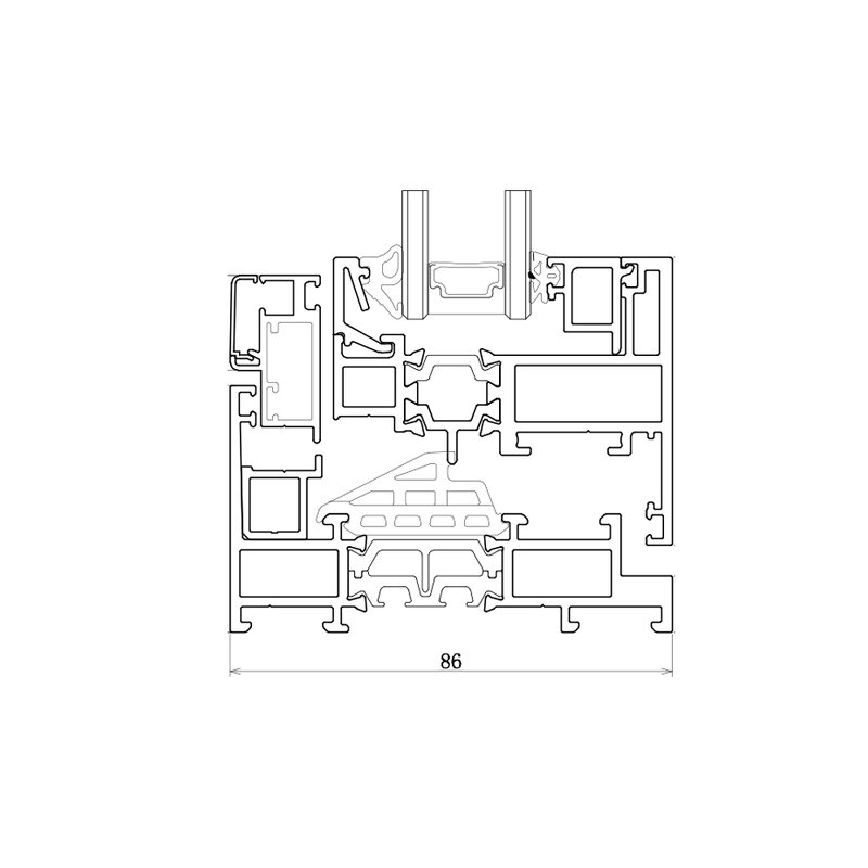 Aluminum Alloy Window - Large Floor Screen Integrated with Tempered Glass & Magnetic