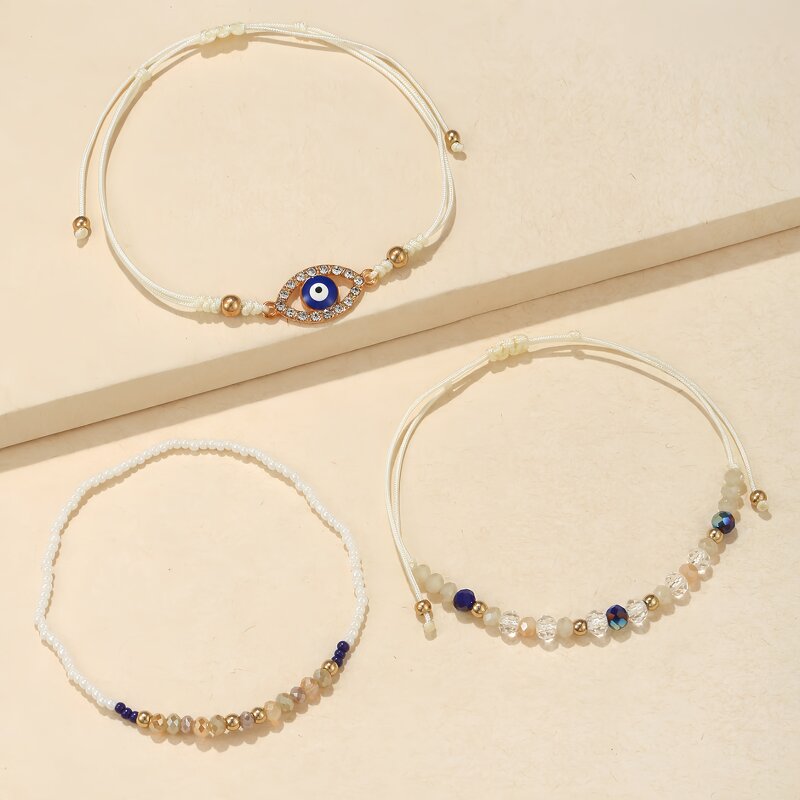 Evil Eye Bracelet Manufacturer - Beaded Adjustable for Protection Fashion Jewelry Set