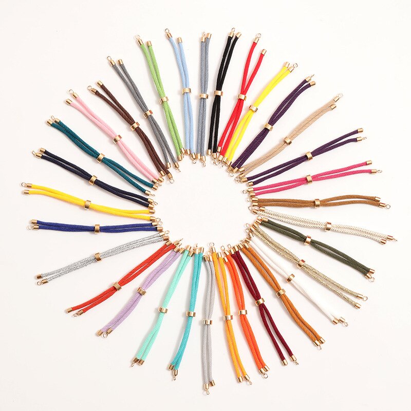 Adjustable Slider Bracelet Accessories Manufacturer - Milan Silk Cord Hand Ropes Half-Finished for Customizable Bangles