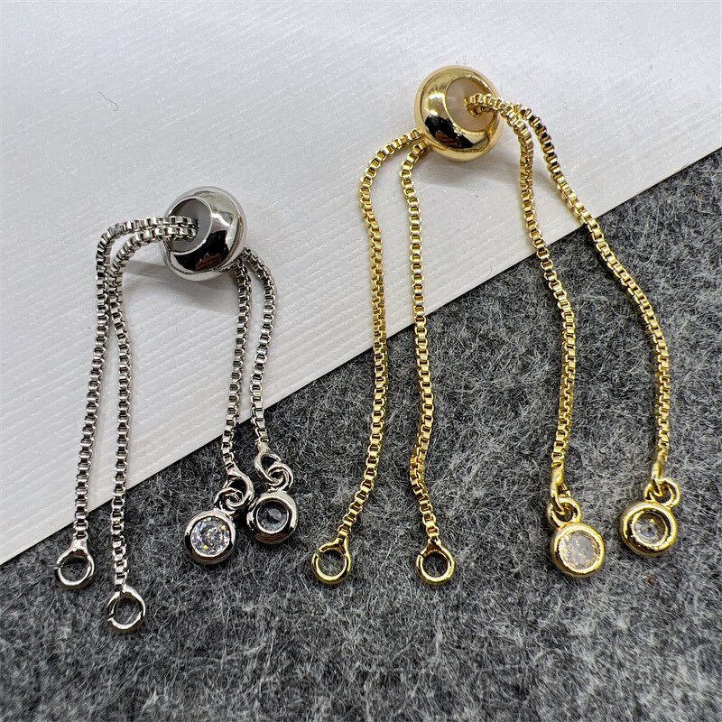 DIY Jewelry Accessories Manufacturer - 18K Gold Plated Handmade Stretchable Chain for Bracelet Making Findings