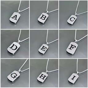 Alphabet Letters Necklace for Couples Manufacturer - Stainless Steel Link Chain 26 Versatile Unisex Clothing Accessory