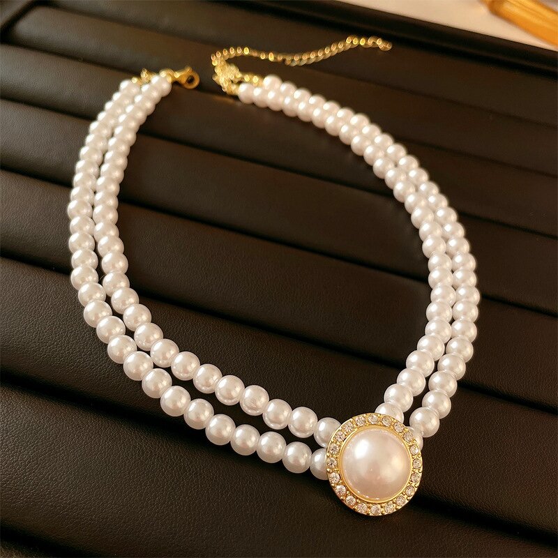 French Retro Pearl Collarbone Chain for Women Manufacturer - Personalized Versatile Fashionable Design