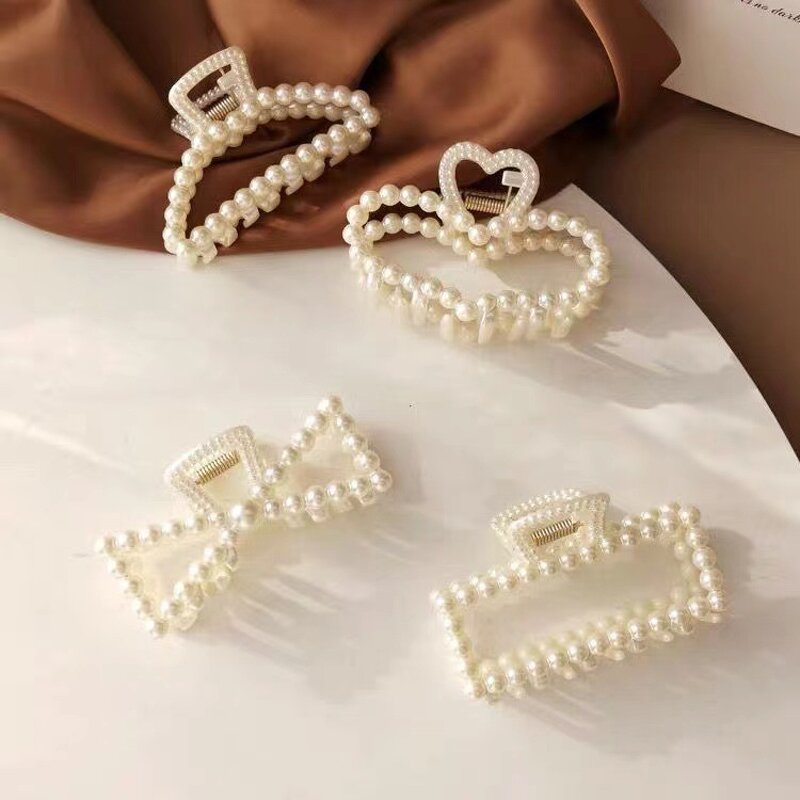 Pearl Hair Accessories Manufacturer - Stylish Girls Pearl Hair Claws Clips Korean Version Wholesale