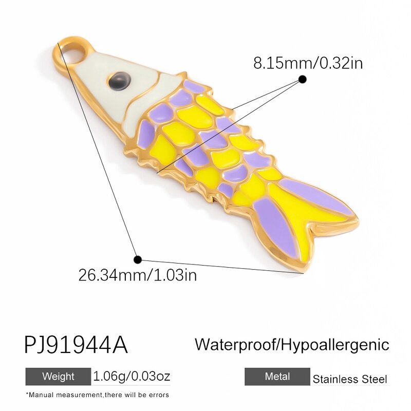 Ocean Resort Style Jewelry Manufacturer - Stainless Steel 18K Gold Plated Coral Conch Fish Bone Pendants