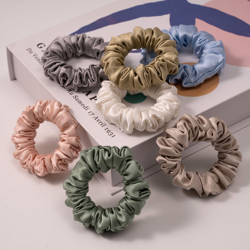 Silk Hair Hoop Ties Manufacturer - 100% Pure Natural 30 Momme Mulberry Silk Tied Ponytail Hair Ropes Wholesale