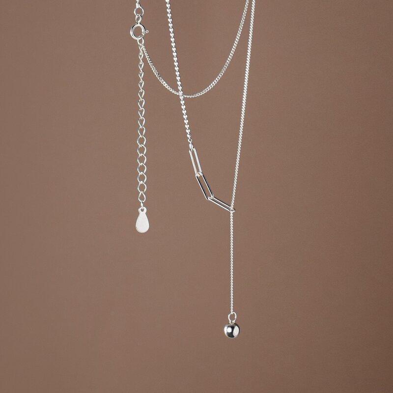 925 Silver Necklaces for Women Manufacturer - Geometric Round Ball Pendant Minimalist Jewelry