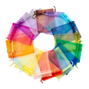 Jewelry Packaging Bags Manufacturer - Organza Mesh Multi Colors for Accessories Gifts Custom Organza Fabric with LOGO