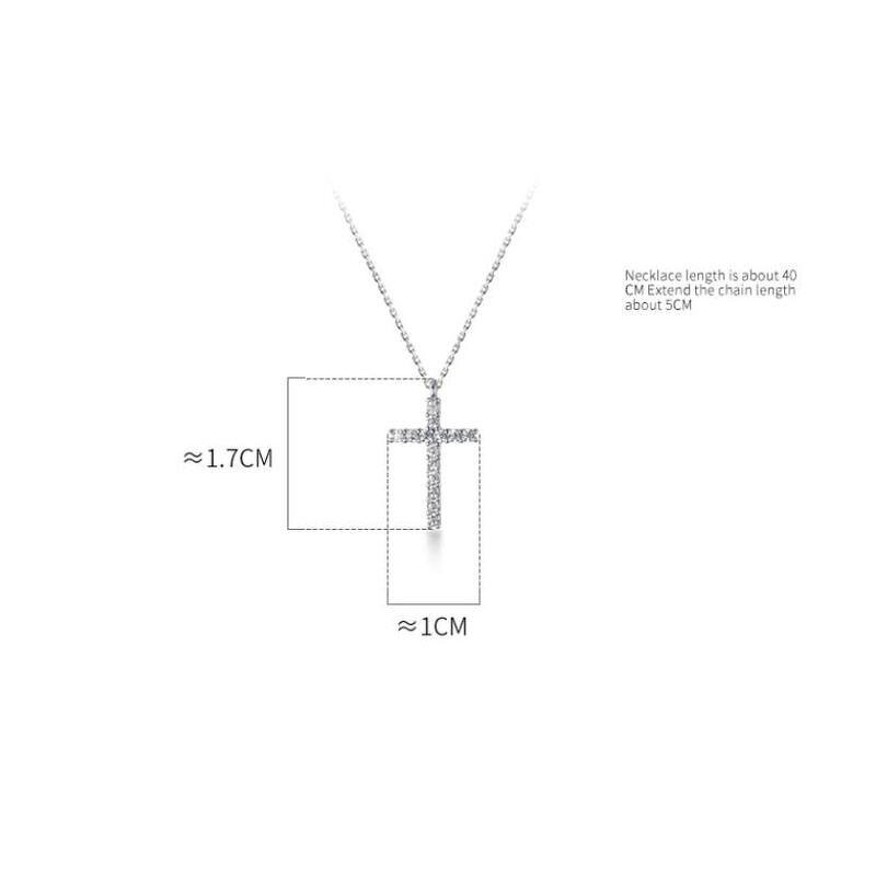 925 Silver Cross Necklace for Women Manufacturer - Zircon Pendant Minimalist Jewelry
