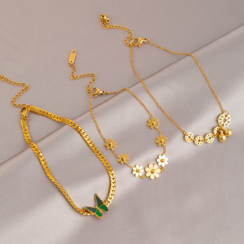 Women's Foot Chain Jewelry Manufacturer - 18K Titanium Steel Non Fading Charm Multi Functional Retro High End