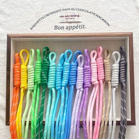 Handcrafted Lanyard Charm Manufacturer - 56 Colors Models Braided Nylon for Keychain Kettle Rope Bag Hanging