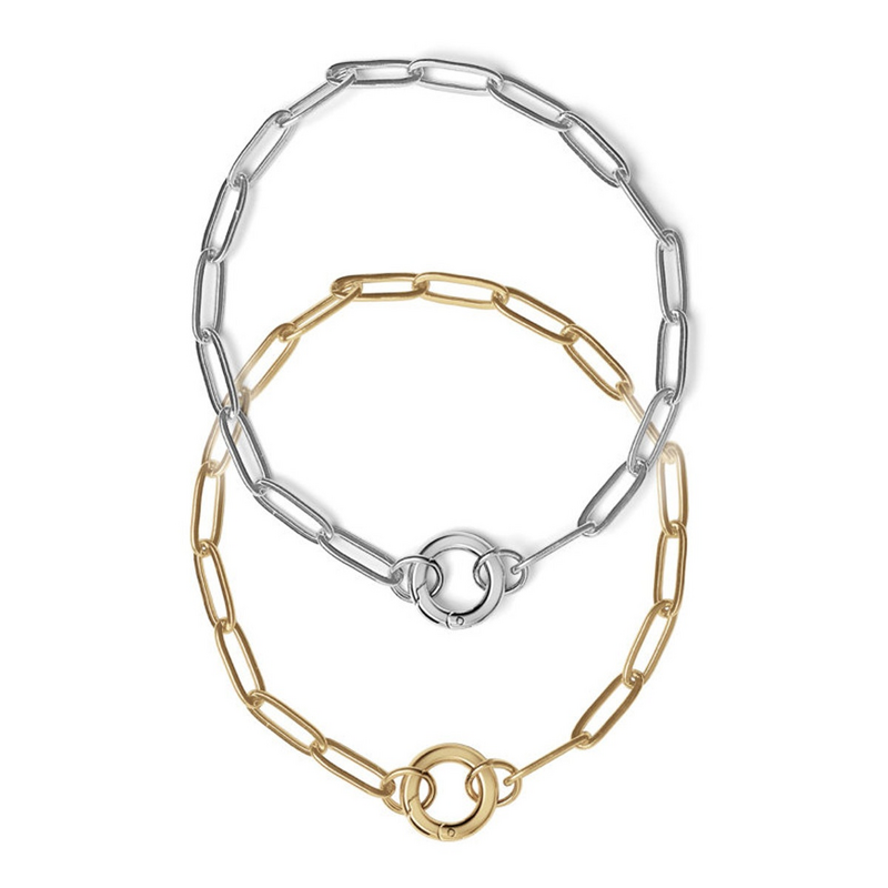 Stainless Steel Paperclip Necklace Manufacturer - Simple Circle Pendant Unisex DIY Clavicle Chain Hot Selling