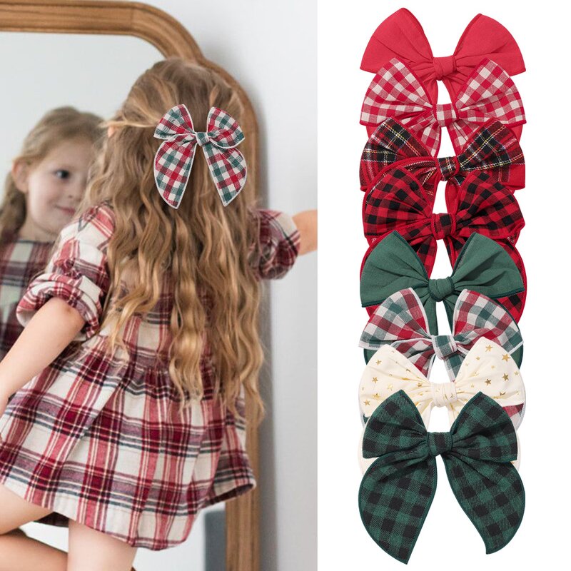 Hair Barrettes for Children Manufacturer - Christmas Gifts Satin Bows Large Bowknot Hairpins Long Hair Clips