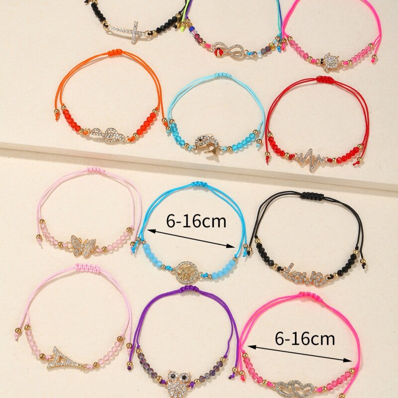 Beads Bracelet Manufacturer - Handmade Beaded Weave Rope Adjustable with Rice Beads Unique Color Mixed New Style