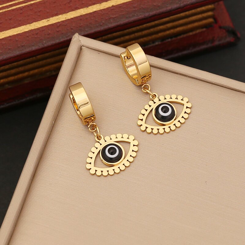 Women's Necklace Manufacturer - Fashion Design Eye with Flat Chain Jewelry Set