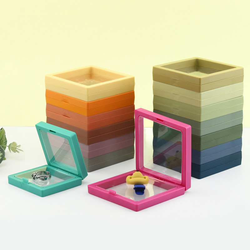 Transparent Jewelry Box Manufacturer - Film Floating Display Frame Holder for Rings Bracelets Necklaces Coin Case