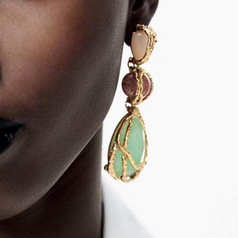 Water Drop Earrings for Women Manufacturer - Chunky Alloy Gold Plated Hot Selling Personalized