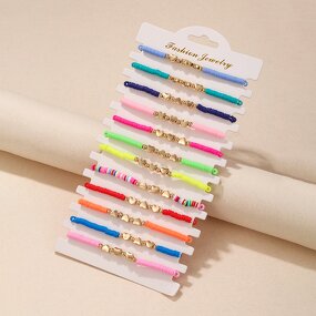Beach Bracelet Set for Women Manufacturer - Adjustable Beaded with Colorful Heart