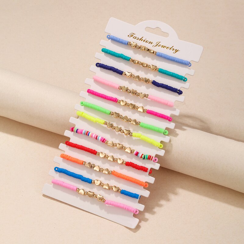 Beach Bracelet Set for Women Manufacturer - Adjustable Beaded with Colorful Heart