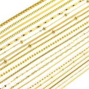 Stainless Steel Cuban Chain Manufacturer - 18k Gold Plated Snake Figaro Necklace High Quality Jewelry