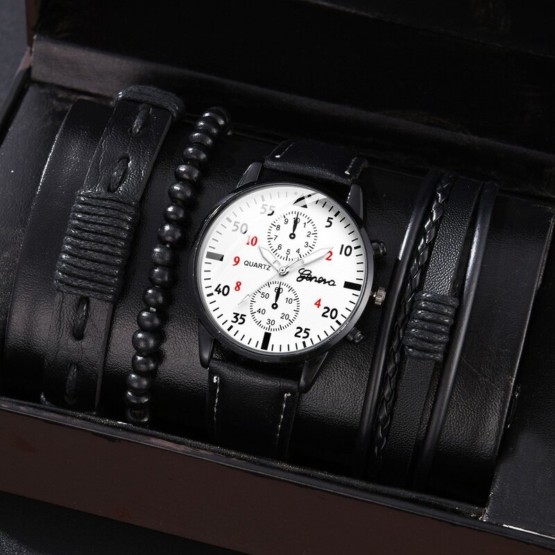 Men's Watch Set Manufacturer - Alloy Quartz Business Sports Classic Boy Bracelet Jewelry Set Wholesale
