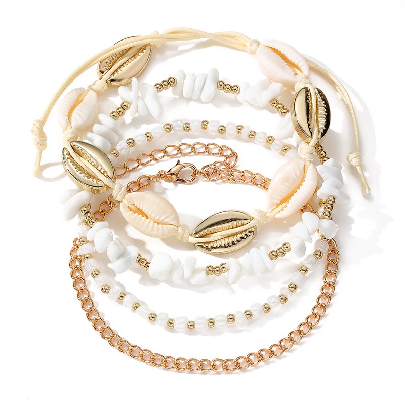 Bohemian Anklets for Women Manufacturer - Pearl Beach Barefoot Shell Foot Jewelry