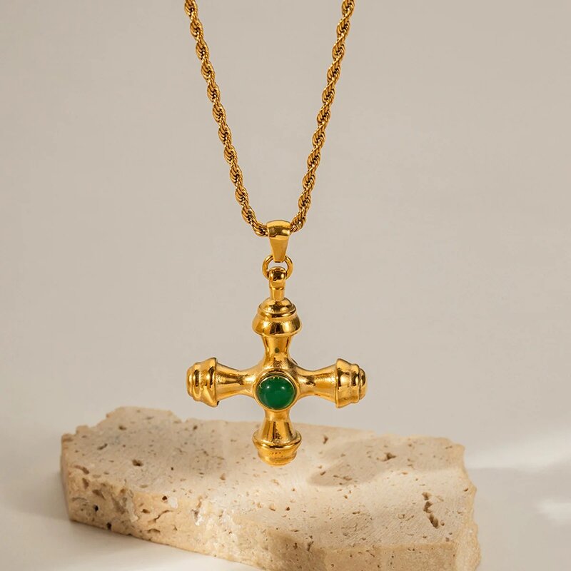 Cross Pendant Necklace Manufacturer - Exaggerated Vintage Court Style Niche Personality Fashion Jewelry Gift