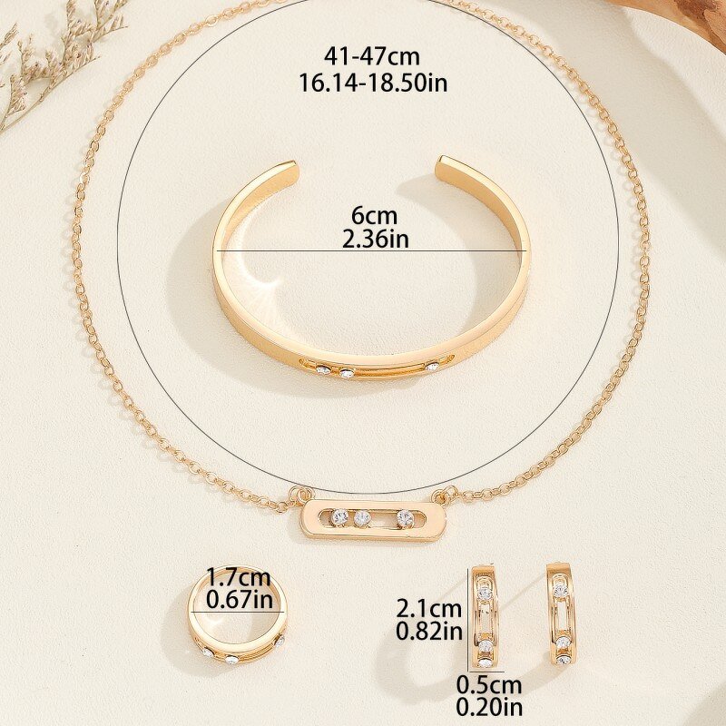 Women's Jewelry Set Manufacturer - 18K Gold Plated Designer Bracelet Necklace Earrings Custom Luxury Waterproof