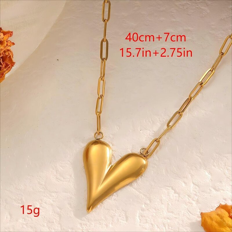 Hollow Heart Pendant Necklace Manufacturer - Stainless Steel 18K Gold Plated for Women & Factory Direct