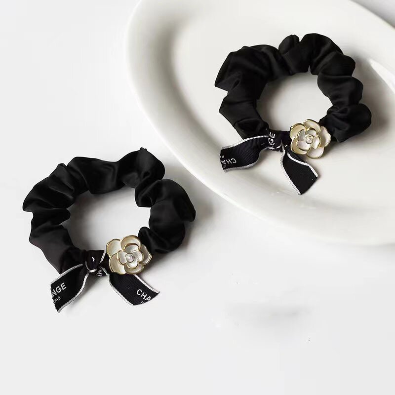 Headband Hair Loop for Women Manufacturer - High-end Mountain Tea Flower Rope Rubber Band Tying Bow Accessory