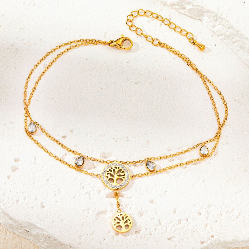 Multifunctional Ankle Chain for Women Manufacturer - 18K Stainless Steel Non Fading Elegant Temperament Daily Wear