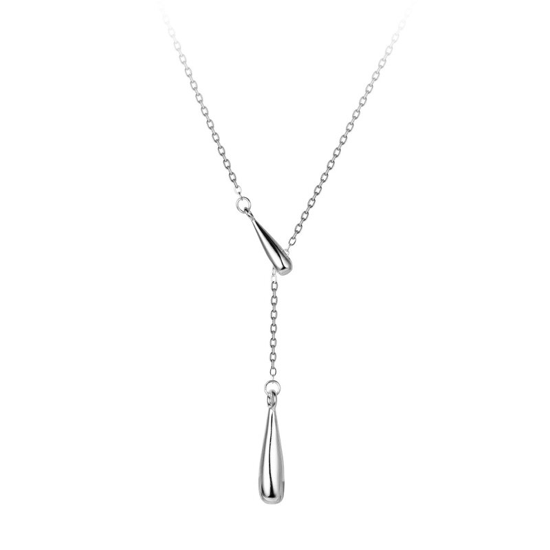 925 Silver Water Drop Necklace for Women Manufacturer - Collarbone Chain Simple Senior Sense Jewelry