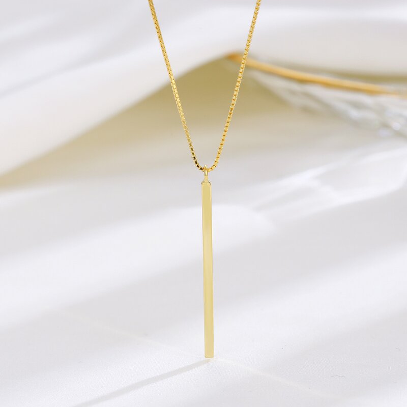 925 Silver Lariat Necklace Manufacturer - Gold Plated Y Necklace with Cross Link Cable Chains Square Long Pendant