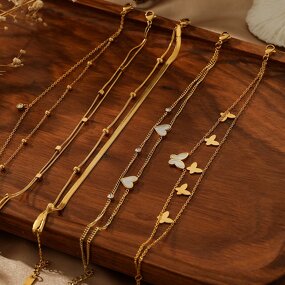 Double-Layer Ankle Chain for Women Manufacturer - Titanium Steel High-End Exquisite Niche Design