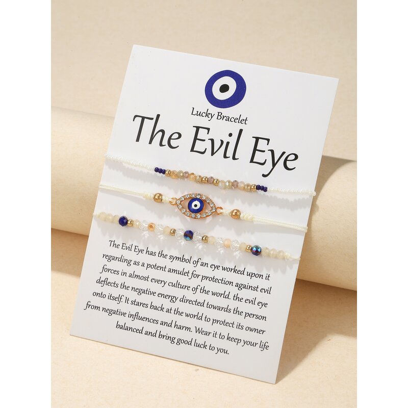 Evil Eye Bracelet Manufacturer - Beaded Adjustable for Protection Fashion Jewelry Set