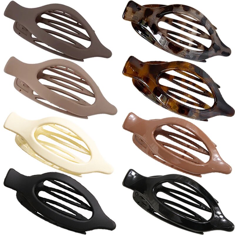 Back of Head Hairpin for Girls Manufacturer - Elliptical Large Size Duckbill Shark Clip Coiled Hair Accessory