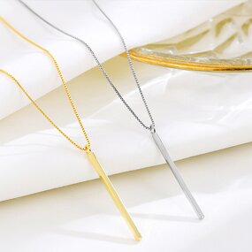 925 Silver Lariat Necklace Manufacturer - Gold Plated Y Necklace with Cross Link Cable Chains Square Long Pendant