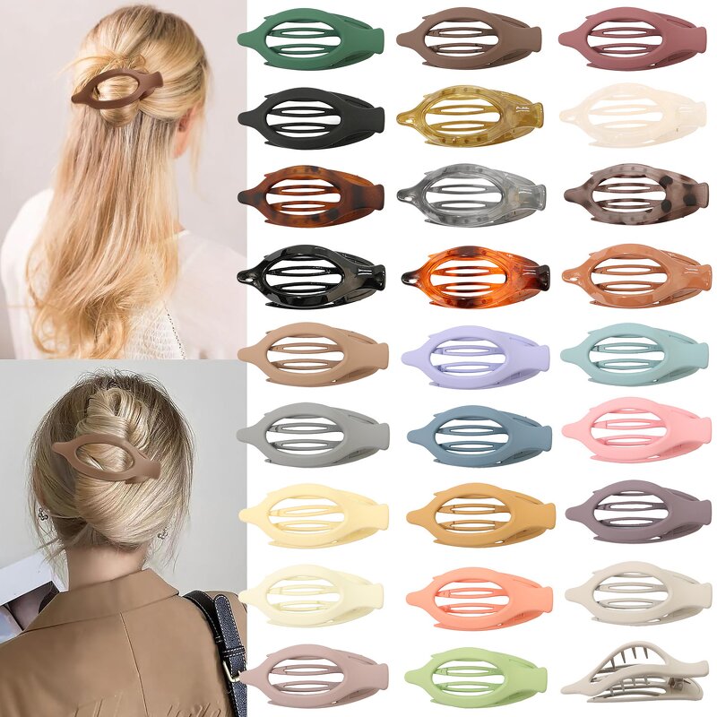 Back of Head Hairpin for Girls Manufacturer - Elliptical Large Size Duckbill Shark Clip Coiled Hair Accessory