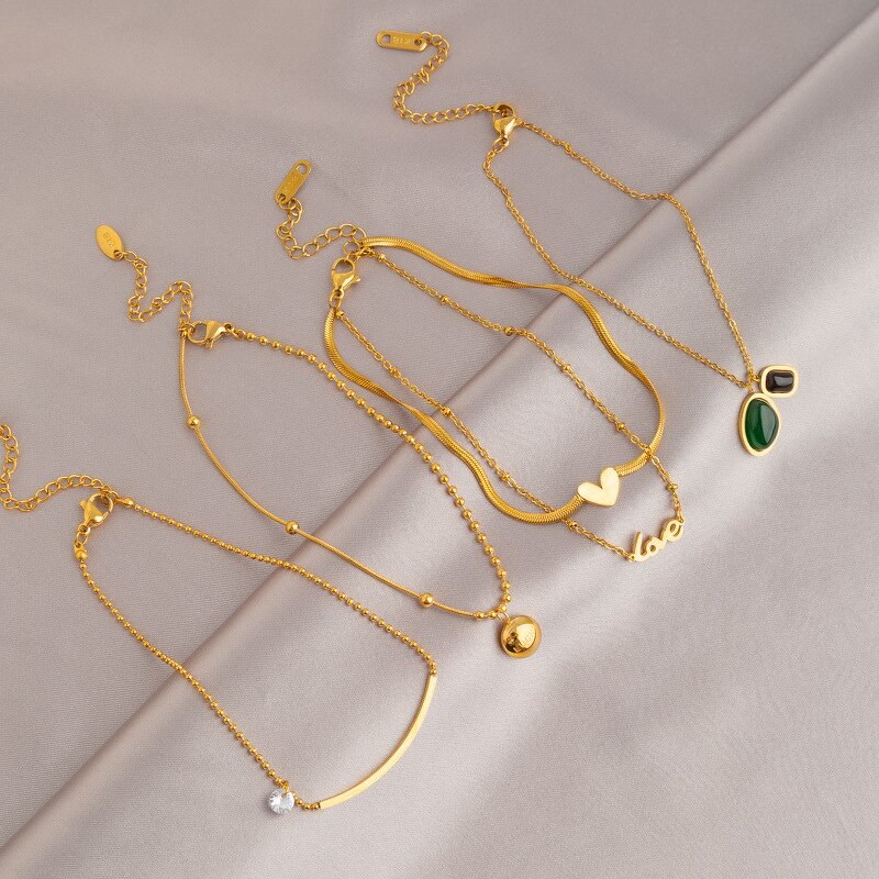 Women's Foot Chain Jewelry Manufacturer - 18K Titanium Steel Non Fading Charm Multi Functional Retro High End