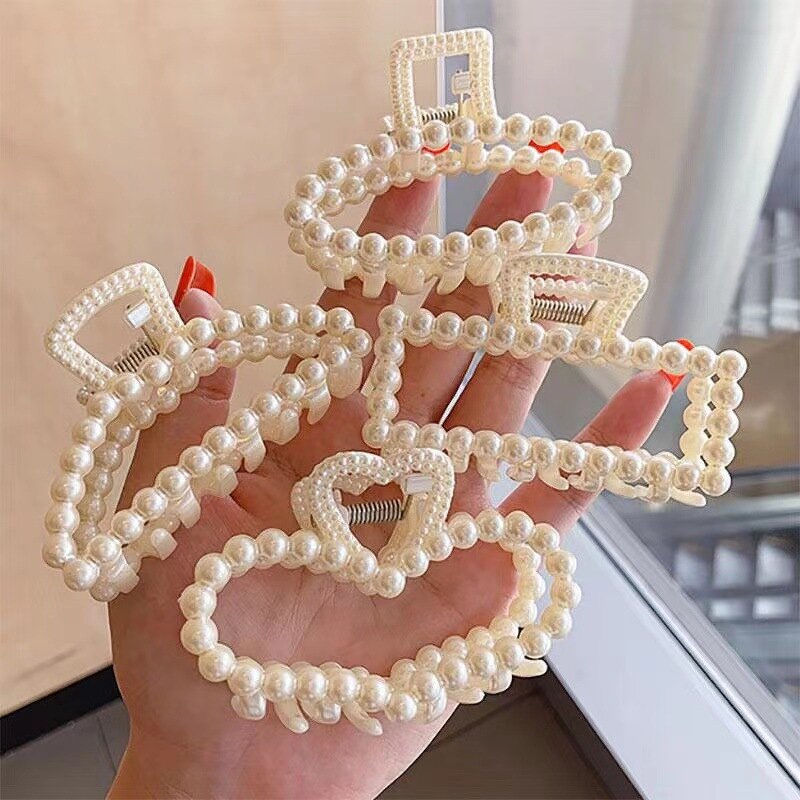 Pearl Hair Accessories Manufacturer - Stylish Girls Pearl Hair Claws Clips Korean Version Wholesale