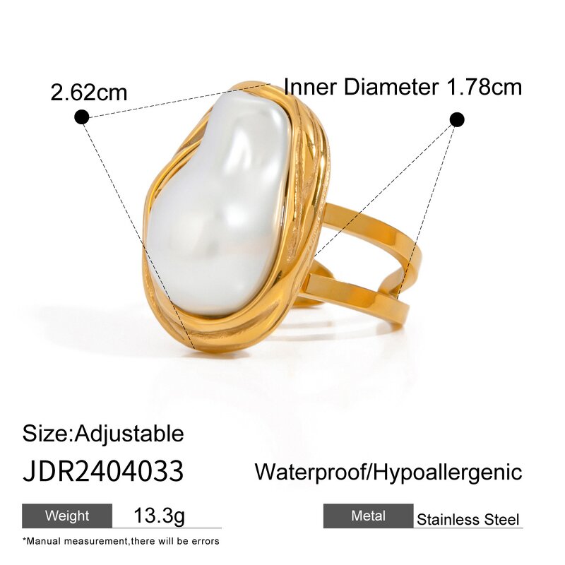 Pearl Drip Oil Ring for Women Manufacturer - Irregular Exaggerated Open Fashion Jewelry Gift