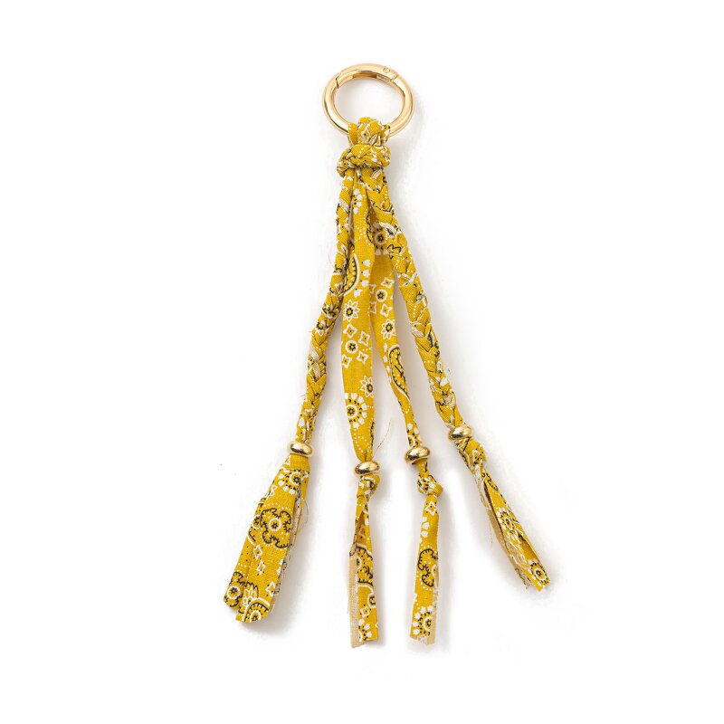 Bag Charms Manufacturer - Creative Styles Cloth Fabric Materials Vintage Colorful String Beads DIY Accessory
