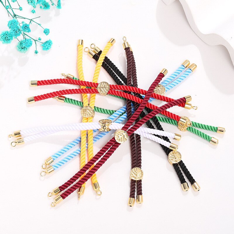 Nylon Milan Cord for Jewelry Making Manufacturer - Twisted Semi-Finished Hand Ropes Brass Drawstring Slip Bracelet