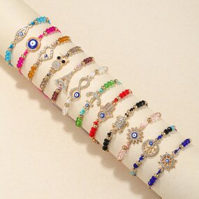 Beaded Bracelet Jewelry Manufacturer - Colorful Adjustable Braided Rope Handmade Cotton Cord
