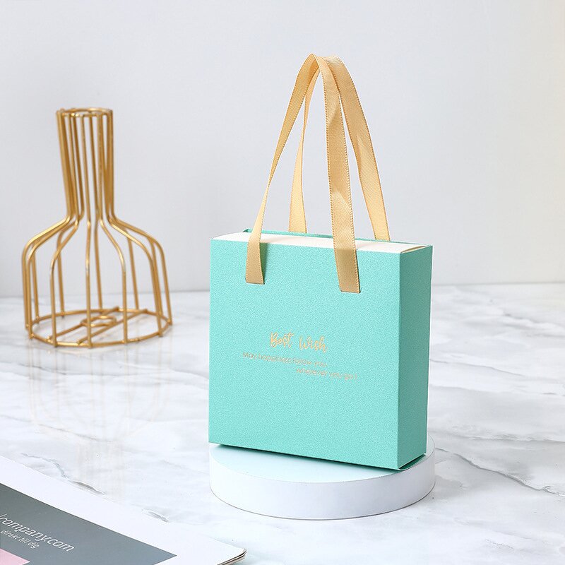 Jewelry Gift Packaging Box Manufacturer - Luxury Handle Drawer Cardboard for Necklace Rings with Bags Customized LOGO